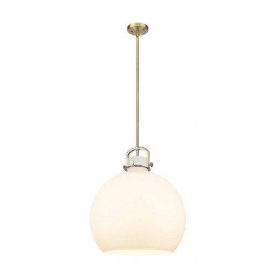 Newton Sphere - 1 Light Stem Hung Pendant In Industrial Style-22.5 Inches Tall and 18 Inches Wide
