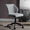 Simple Relax Synthetic Leather Upholstered Adjustable Office Chair in Vintage Gray - 2 of 4