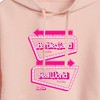 Women's - Barbie - Barbieland Real World This Way Signs Cropped Graphic Hoodie - 2 of 3