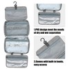 Unique Bargains Travel Toiletry Bag Makeup Bag Organizer Toiletry Organizer Travel Cosmetic Bag Waterproof Polyester Gray 1pc - 3 of 4