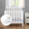 VYNXARIA Mini Crib With Mattress Pad White/Rockport Gray - 4 of 4