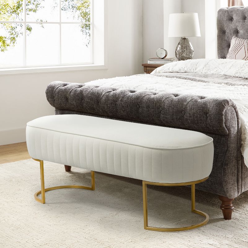 Nina Upholstered Bench for Bedroom  | ARTFUL LIVING DESIGN, 1 of 12