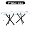 NicBex Dining Table for 4 Morden 71" Glass Dining Table Dining Room Table with Glass Tabletop and Trestle Legs for Kitchen - 2 of 4