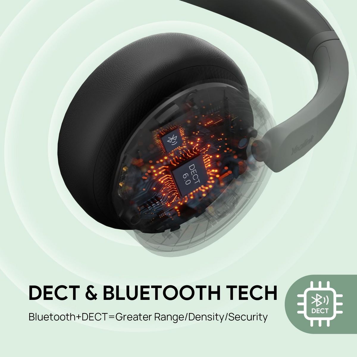 Yealink WH64 Binaural On-Ear Headset with BT Adapter 1208686 - thumbnail 2