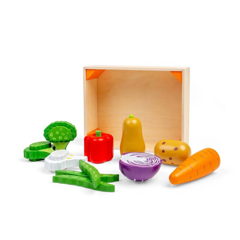 Bigjigs Toys Veg Crate Wooden Role Play Toy, 4 of 10
