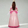 Joyfy Women's Pink Fairy Princess Costume Set with Crown & Gloves | Elegant Ball Gown with Jewel Accents for Halloween, Cosplay, Theme Party - 3 of 4