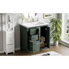 Okak 30" Multi-function Bathroom Vanity with Ceramic Sink, Freestanding Large Storage Bathroom Cabinet with Soft Closing Doors & 3 Drawers - 2 of 4