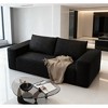 Racxily Cloud Loveseat Sofa Couch, 2 Seater Boneless Couch, Corduroy Sofa, Memory Foam, Modern Small Couches for Small Spaces, Apartement, Black - 2 of 4