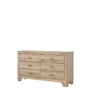 59" Miquell Dresser Natural - Acme Furniture: Washed Oak, Tapered Legs, Bedroom Storage - 1 of 4