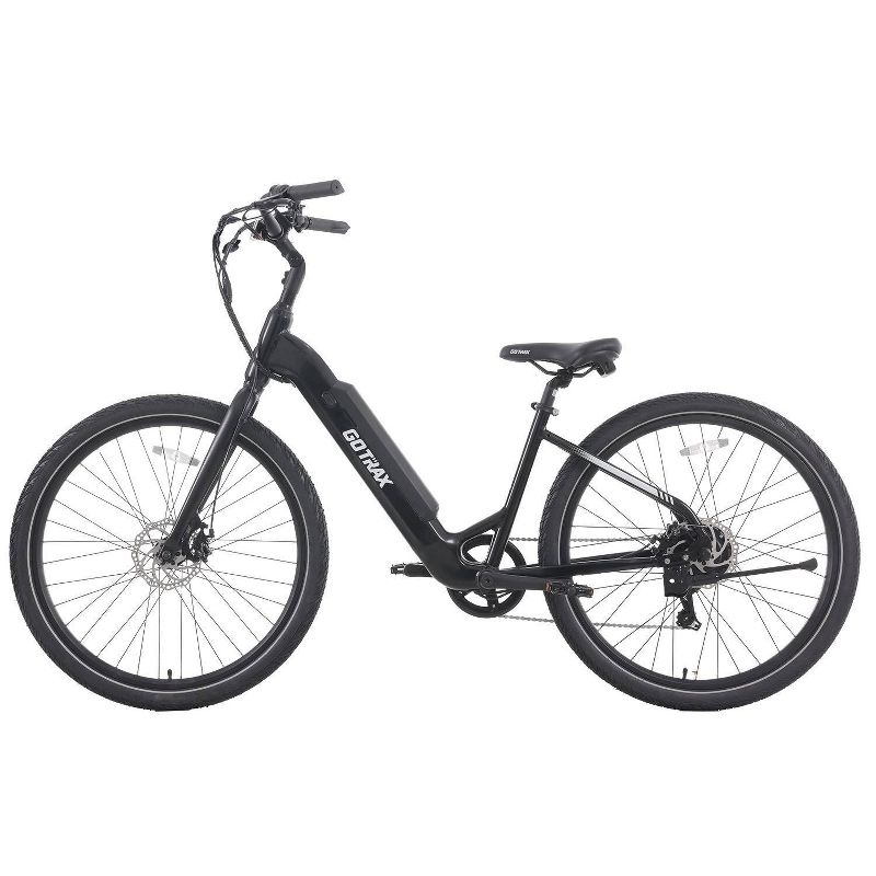 GOTRAX Adult ET10 27.5&#34; Step Through Electric Hybrid Bike - Black, 3 of 5
