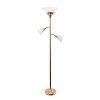 3-Light Floor Lamp with Scalloped Glass Shade - Elegant Designs - 3 of 4