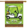 Golf Spring House Flag Cart Clubs Sports 28" x 40" Briarwood Lane - 2 of 4