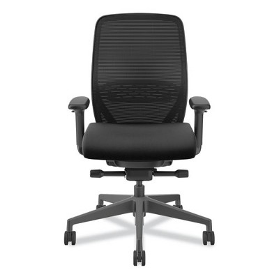 Black Mesh Adjustable Task Chair with Swivel Base