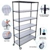 Lyngins 6-Tier Ultra Heavy-Duty Storage Shelves, Garage Shelving with Lockable Industrial Wheels & Adjustable Shelves, Metal Shelf Wire Shelving Unit - 2 of 4