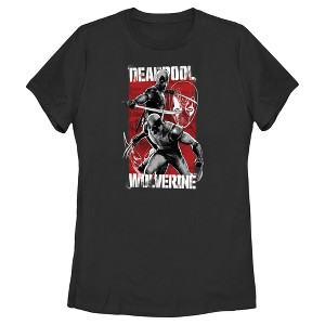 Women's Marvel: Deadpool & Wolverine Grayscale Poses T-Shirt - 1 of 4