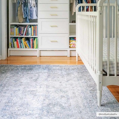 Hauteloom Gael Blue Washable Area Rug