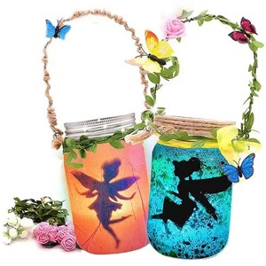 MAKERLAB: Fairy Lanterns Kit - 2 Pack Light-Up Crafts with Glitter, Kids 6+ - 1 of 4