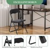 4 Pcs Folding Chairs, Portable Metal Foldable Chairs  with Cushion for Outdoor & Indoor, with Non-Slip Feet Pads Stackable Chairs, White - 4 of 4