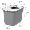 IRIS USA Square Top Entry Cat Litter Box with Scoop, Gray/White - image 2 of 4