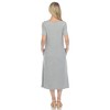 White Mark Women's Short Sleeve Midi Dress - 3 of 4