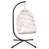 Maliang Outdoor Egg Hanging Chair with Stand, Patio Wicker Swing Egg Chair - 2 of 4