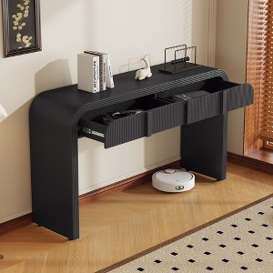 NicBex Modern Console Table with Storage Drawers,Fluted Entryway Table with Rounded Silhouette,Foyer Tables for Entryway,Living Room - 1 of 4