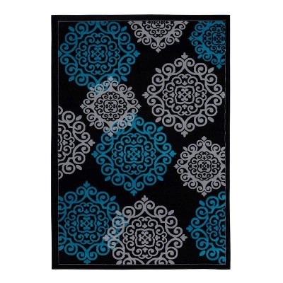Luxe Weavers Modern Floral Medallion Area Rug