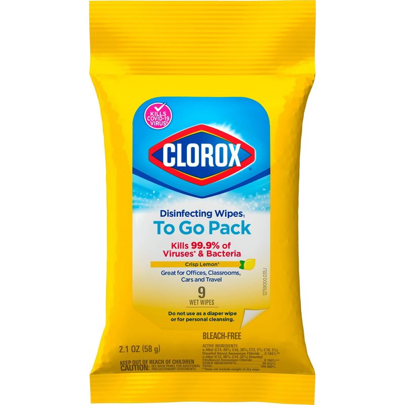 Clorox To Go Citrus Disinfecting Wipes - 9ct, 1 of 11