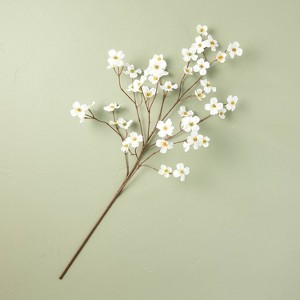 28" Faux White Dogwood Flower Stem - Hearth & Hand™ with Magnolia - 1 of 3