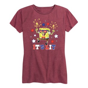 Women's - SpongeBob SquarePants - It's Lit Short Sleeve Graphic T-Shirt - 1 of 4