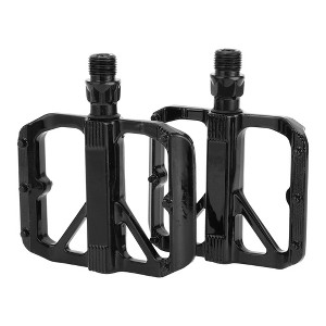 Unique Bargains Cycling Bike Pedal 9/16" Spindle Aluminum Alloy for Road Mountain BMX MTB Bike Black - 1 of 4