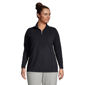 Lands' End Women's Anyweather Fleece Quarter Zip Pullover - 1 of 4
