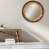 River of Goods 32" Claire Wood and Glass Wall Mirror: Modern Round, No Assembly, Mango Frame - 3 of 4