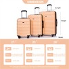 BEAFUP Expandable 3 Piece Luggage Sets PC Lightweight & Durable Suitcase with Two Hooks, Spinner Wheels, TSA Lock, (21/25/29) - 3 of 4
