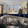 MOVSSOU Icicle Lights Christmas Lights Plug-in 33ft 400ct LED White - 3 of 4