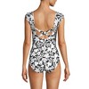 Lands' End Women's Tummy Control Cap Sleeve High-neck X-Back One Piece Swimsuit - 2 of 4