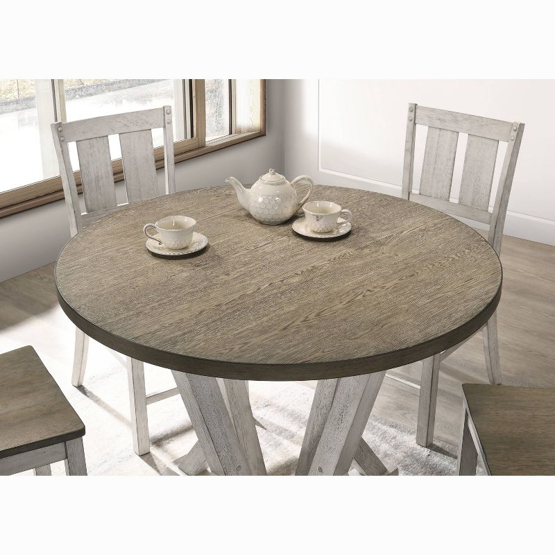 42&#34; Holmsteed Round Counter Height Dining Table Cremini Brown/Antique White - HOMES: Inside + Out, 6 of 7