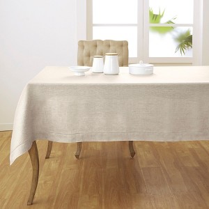 Solino Home Linen Tablecloth | Classic Hemstitch - 1 of 4