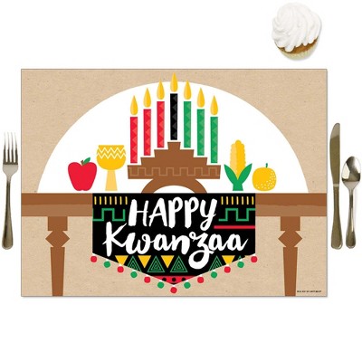 Big Dot of Happiness Happy Kwanzaa - Party Table Decorations - Placemats - Set of 16