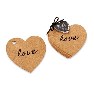 Kate Aspen Heart Cork Coasters (Set of 24) | 22034NA - 1 of 4