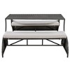 Chic Crate-Convertible Outdoor Chaise Lounges with Table - 4 Seat Garden Furniture for Patio & Lawn (Weather-Resistant) - 3 of 4