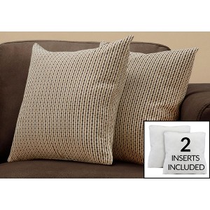 Kumasinova 1PC/2PCS 18x18 Inch Square Throw Pillows,Decorative Pillows with Insert,Modern Couch Pillows and Bed Pillows with Hypoallergenic Polyester - 1 of 4