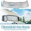 Unique Bargains Semi-Truck Sunshade for Windshield and Side Window 240T Block Sun Ray RV Big Rig - 3 of 3