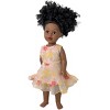 Doll Clothes Superstore Handmade Tangerine Chiffon Dress with Jacket Fits 18 Inch Girl Dolls - 3 of 4