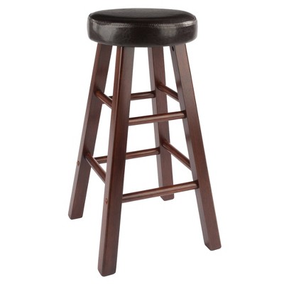 Transitional 25.5" Maria Counter Stool Set in Walnut & Espresso