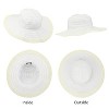 Tirrinia Wide Brim Straw Hat for Women, Stylish UV Sun Protection Beach Travel Hats, Suitable for Outdoor Activities, Garden Party, Beach, Travel - 3 of 4