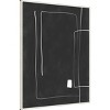 32"x42" Black and White 36 by Elena Ristova Framed Canvas Wall Art Print White - Amanti Art - 2 of 4