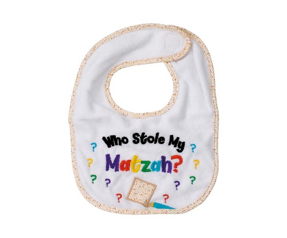 Shulsinger Judaica Who Stole My Matzah? Passover Bib