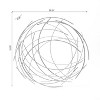 LuxenHome Silver Metal Abstract Swirl Round Wall Art Decor - 3 of 4