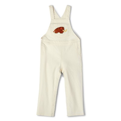 Toddler Adaptive Woolly Mammoth Embroidered Overalls - Christian Robinson x Target Cream 12M